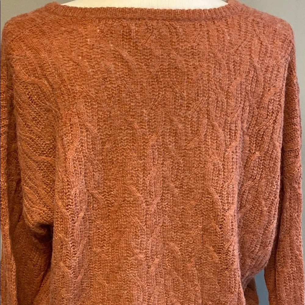 Madewell Brown V-Neck Sweater Cozy Knit - Picture 6 of 6
